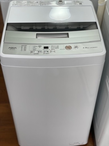 送料・設置込み　洗濯機　4.5kg AQUA 2020年