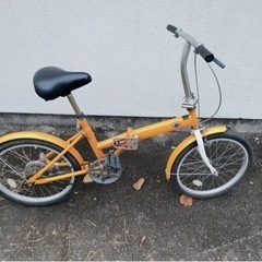 折りたたみ式　自転車　おしゃれ黄色