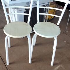 ☆ダイニングテーブル用　椅子2客　ホワイト　植木鉢置き