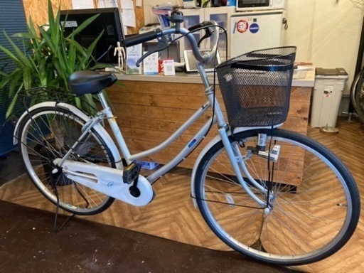 後輪タイヤ・後輪チューブ新品！】LEDダイナモ 26インチ自転車 シルバー
