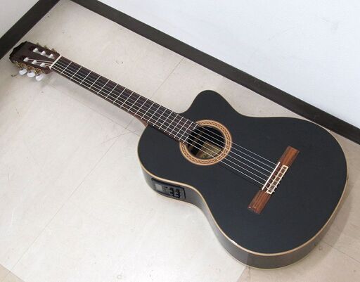 Aria アリア エレガット/クラシックギター A-38CE BK ブラック ソフトケース付き 全体調整済み 中古品 動作確認済み