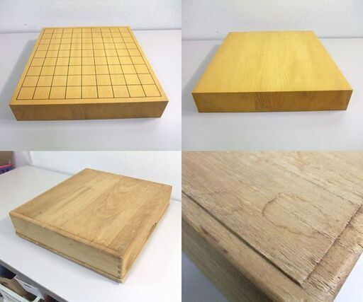 将棋盤 卓上将棋盤 柾目 36.3×33.0×厚み5.5cm ハギ盤 桐