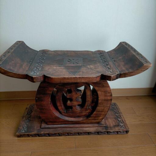 アフリカ　アンティーク　椅子　スツール　骨董　賢者の椅子　木製　ヴィンテージ