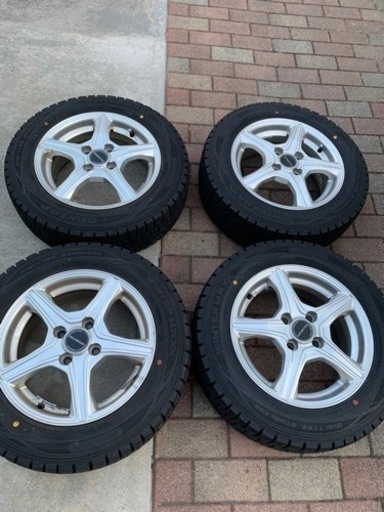 冬タイヤ2019年製4本ホイール付き175/65R14ダンロップ タイヤのみ2か