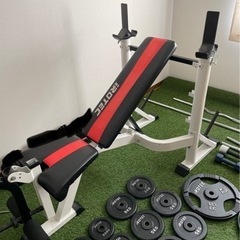 ホームジムセット　ベンチ角度変更可、脚トレ可