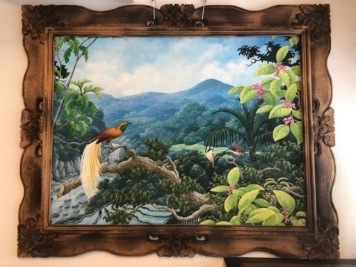 バリ島絵画と木製額縁 アソート24個セット　11/20午後希望