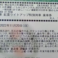 −差し上げます−京都　叡電　紅葉ライトアップ特別列車