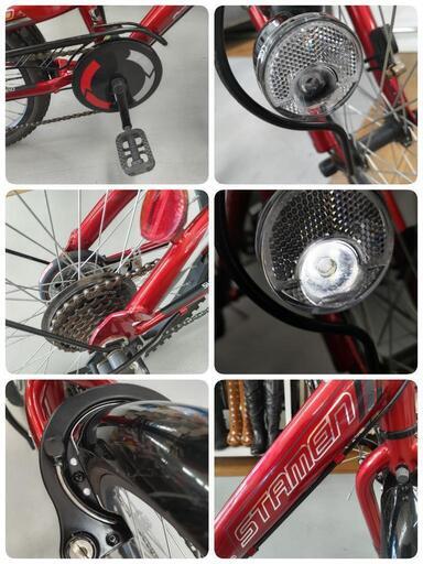 J062☆ベル無し☆ジュニア自転車☆STAmEN☆6段変速☆20インチ