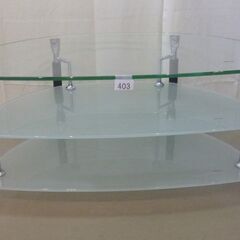 【題名】【403】(北見市民限定)ガラステーブル（キャスター付）...