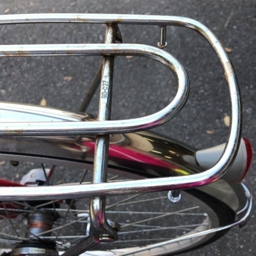 A】【中古】27インチ 自転車 トップバリュ 赤 未使用 サビあり