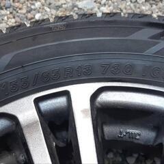 アルミホイル付きスタッドレスタイヤ 155/65R13