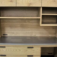 unico/ウニコ アディ ADDAY キッチンボード オープンタイプ オーク材 食器棚 ステンレス天板 中古 店頭引取歓迎 R6649)