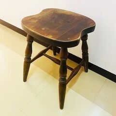 値下げ　工業用ミシンの木製椅子　アンティーク 0