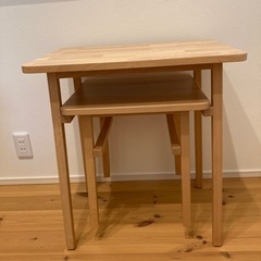 IKEA テーブルセット　2点　サイドテーブル　パソコンデスク