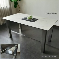 セラミックダイニングテーブル5点セット　4人掛け　スペイン製