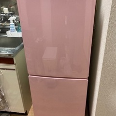 2ドア冷蔵庫(ピンク)
