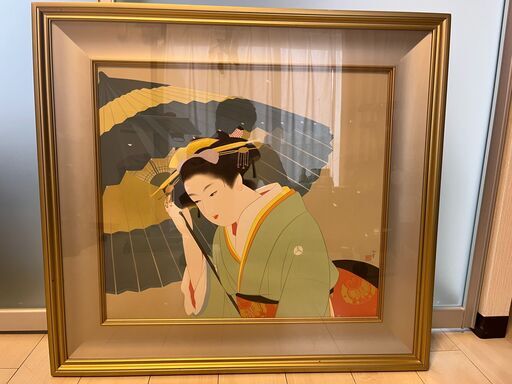 上村松園「雪」　限定盤シルクスクリーン（通し番号付き）