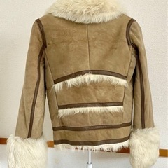 ☆グレースコンチネンタル リアルムートンコート 羊革 ファー ベージュ☆