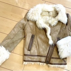 ☆グレースコンチネンタル リアルムートンコート 羊革 ファー ベージュ☆
