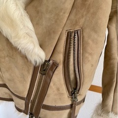☆グレースコンチネンタル リアルムートンコート 羊革 ファー ベージュ☆