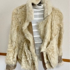 ☆グレースコンチネンタル リアルムートンコート 羊革 ファー ベージュ☆