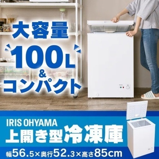 冷凍庫 アイリスオーヤマ PF-A100TD-W