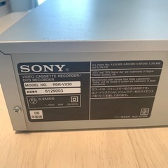 SONY］ RDR-VX30 ダビング機能搭載 VHS／DVDレコーダー