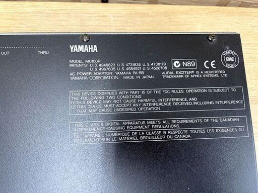 YAMAHA 音源モジュール MU100R 取り扱い説明書付き シンセサイザー  