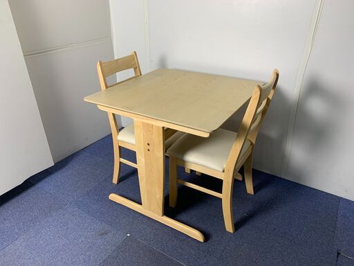 (221117)　ダイニング3点セット　食卓テーブル　椅子