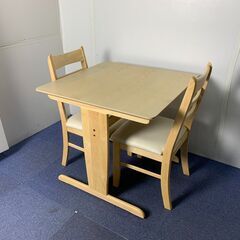 (221117)　ダイニング3点セット　食卓テーブル　椅子