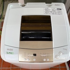 Haier製 2017年式 7kg 中古全自動洗濯機 JW-K70M 1707