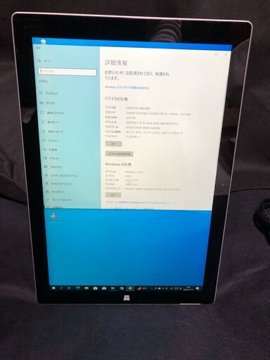 Microsoft Surface Pro3 (Model：1631) / タイプカバー(グレー)\u0026ACアダプタ付属の12インチ高細密タブレットPC / Windows10Pro・Office2010 / Core i5搭載 /メモリー4GB / SSD-128GB / 両面Webカメラ / Bluetooth / 無線LAN / バッテリー使用可 / 中古品②