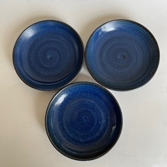 コバルトブルー　豆皿3枚セット