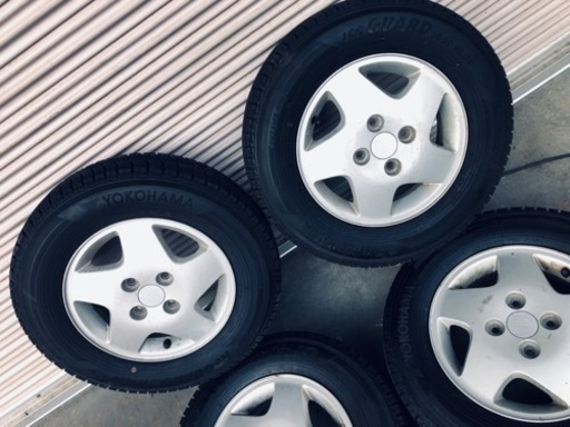 冬タイヤ 155/80R13 軽自動車アルミ付スタッドレス バリ山4本組