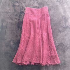 NOBLE 麻　紫　Aライン　スカート