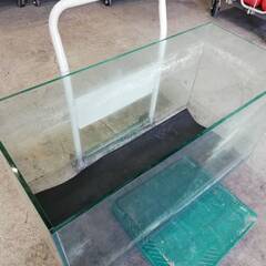 22111802】ガラス水槽 水槽ライト4本+GEX MEGA POWER+酸素3本付 幅