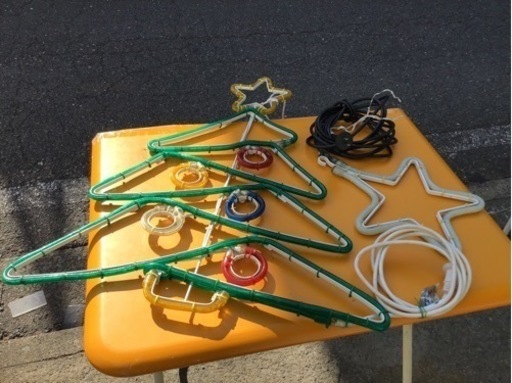 受渡し済 中古 クリスマスイルミネーション モチーフ ツリー&スター 外用