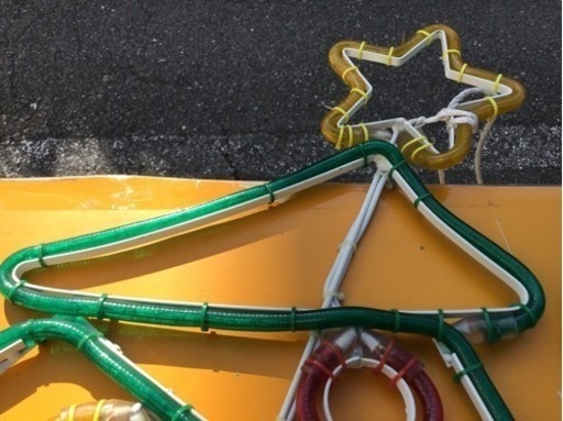 受渡し済 中古 クリスマスイルミネーション モチーフ ツリー&スター 外用