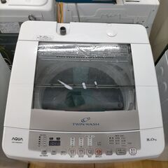 k75 アクア 洗濯機 2015年製 8.0㎏ AQW-VW800D 動作良好 送料A 札幌