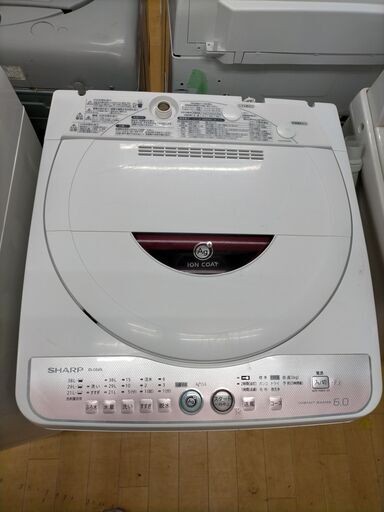 k81　シャープ　洗濯機　2012年製　6.0㎏　ES-GE60L　動作良好　送料A　札幌　プラクラ南条店　カード決済可能