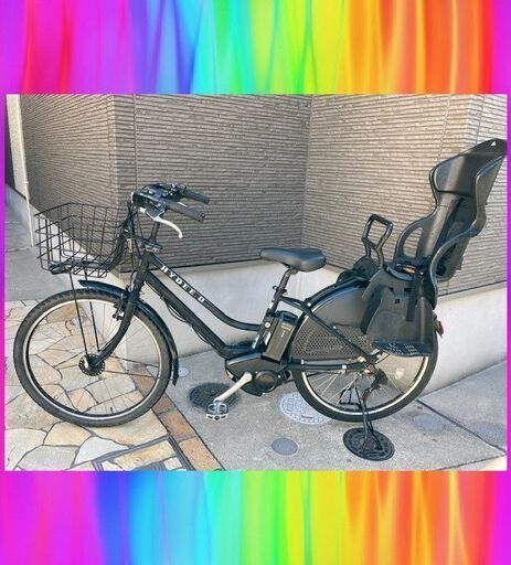 バッテリーほぼ新品！ブリヂストン　ハイディー HYDEEⅡ　子供乗せ　3人乗り　電動自転車 　電動アシスト自転車　11187