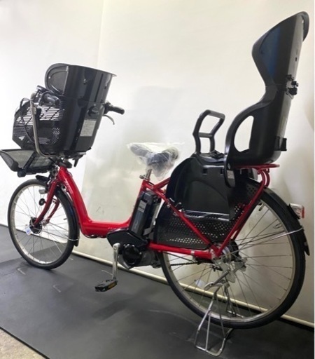 関東全域送料無料 保証付き 電動自転車　ブリヂストン　アンジェリーノ　26インチ　3人乗り 8.9ah 赤色