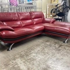 【愛品館 江戸川店】新春初売り！ニトリ 本革カウチソファ ID：156-018826-007
