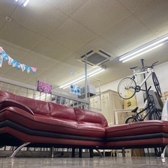 【愛品館 江戸川店】新春初売り！ニトリ 本革カウチソファ ID：156-018826-007