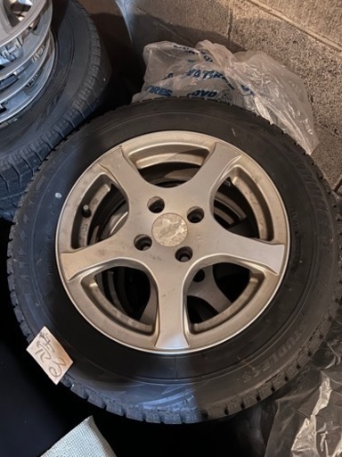 BRIDGESTONE BLIZZAK REVO GZ 175/65/R14 冬タイヤ スタッドレス アルミホイール付き4本セット (えーマジ ...