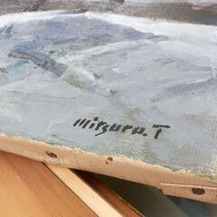 額装 油彩画 豊田満「冬の運河」F8 道展 会員 北海道 札幌市西区西野 額装 油彩画 豊田満「冬の運河」F8 道展 会員 北海道 札幌市西区