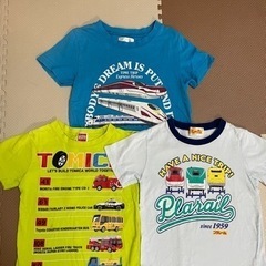 トミカ、プラレール、新幹線Tシャツ3点セット　110cm