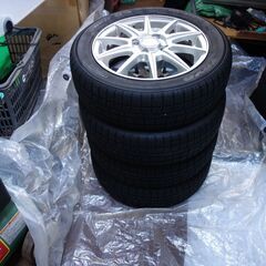 【お取引中】A3【2019年製】155/65R14 4穴 アルミ付ス タッドレスタイヤ 4本
