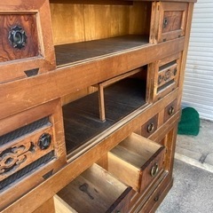 【引渡し決定　8/23】～高級古棚～アンティーク水屋　食器棚