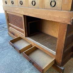 【引渡し決定　8/23】～高級古棚～アンティーク水屋　食器棚